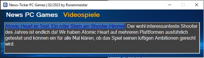 News-Ticker PC Games